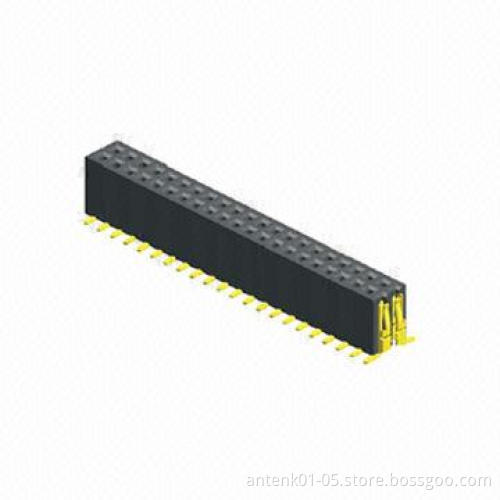 1.27mm Female Header, Dual Row SMT Version, with 2.1/3.4/4.3mm Height